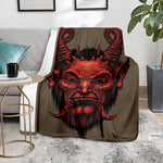 Red Devil Satan Print Blanket