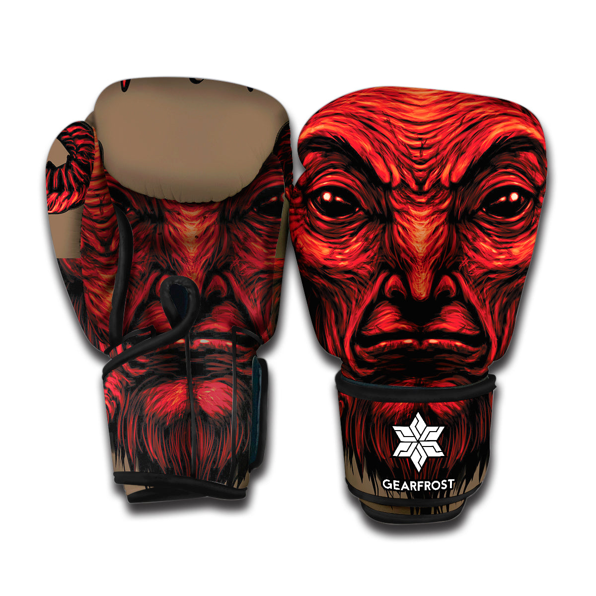 Red Devil Satan Print Boxing Gloves – GearFrost