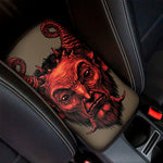 Red Devil Satan Print Car Center Console Cover