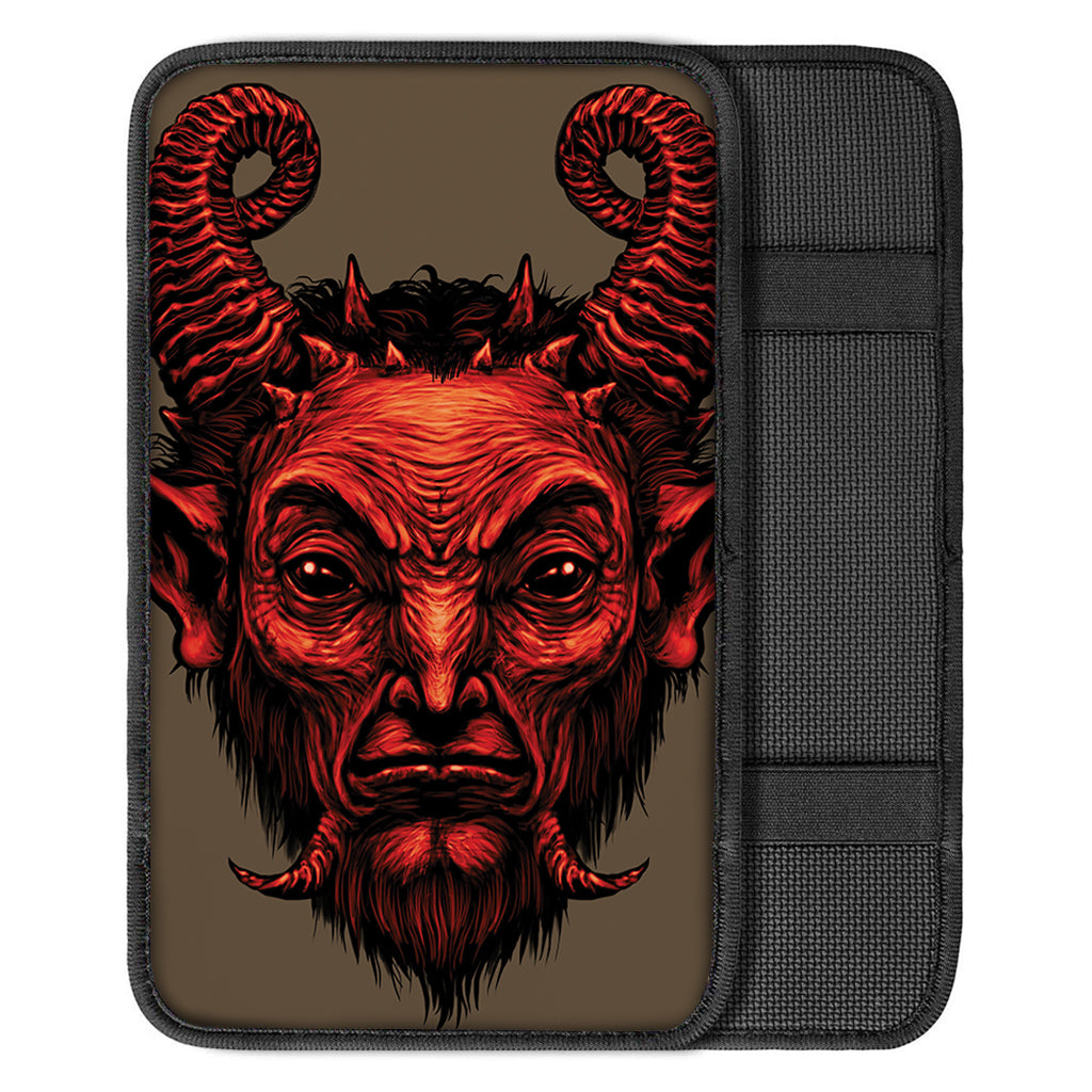 Red Devil Satan Print Car Center Console Cover