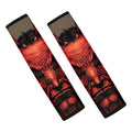 Red Devil Satan Print Car Seat Belt Covers