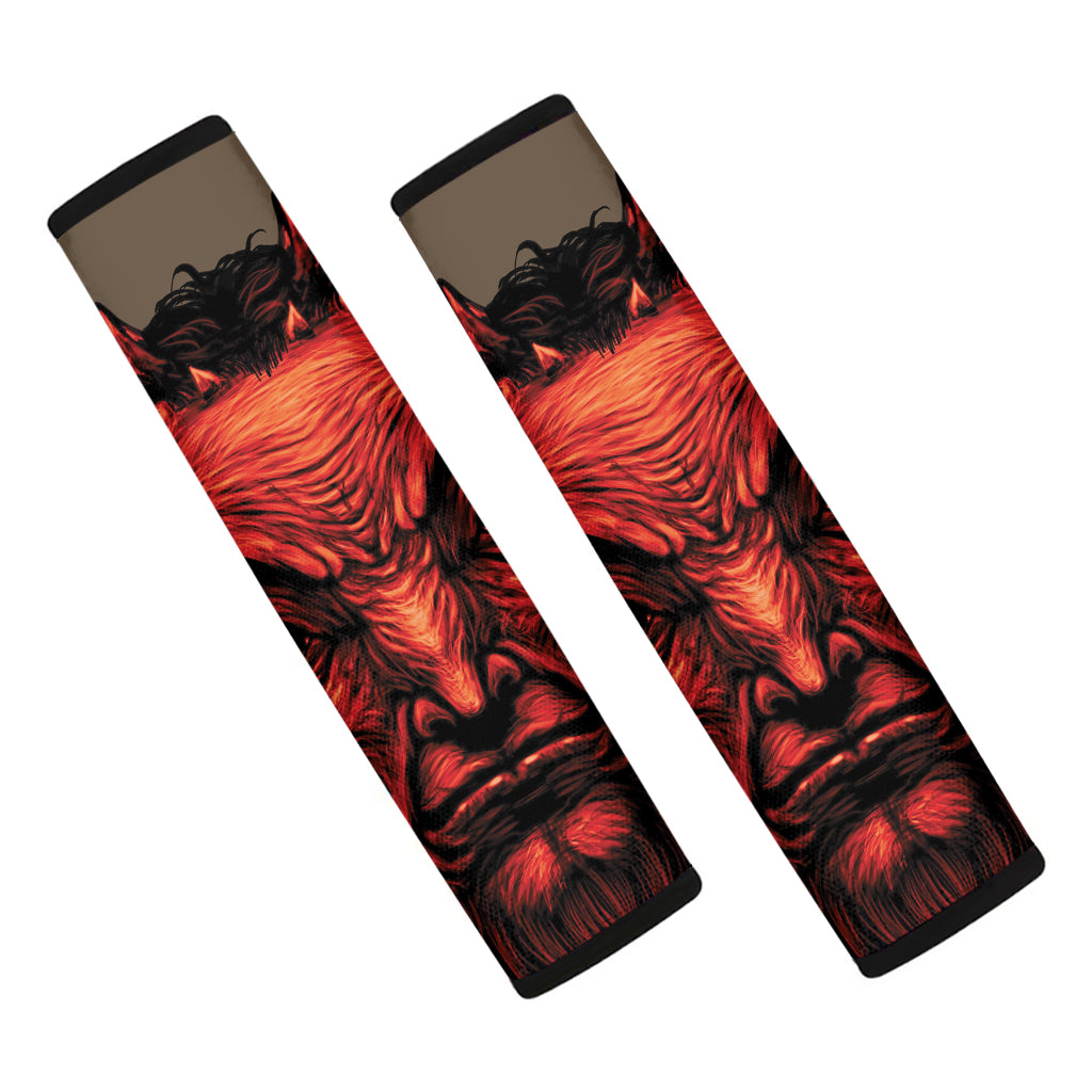 Red Devil Satan Print Car Seat Belt Covers
