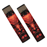 Red Devil Satan Print Car Seat Belt Covers
