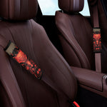 Red Devil Satan Print Car Seat Belt Covers