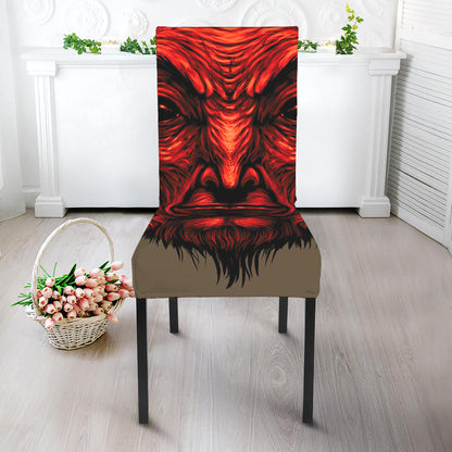 Red Devil Satan Print Dining Chair Slipcover