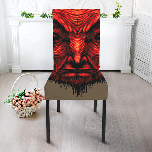 Red Devil Satan Print Dining Chair Slipcover