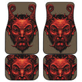Red Devil Satan Print Front and Back Car Floor Mats