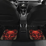 Red Devil Satan Print Front and Back Car Floor Mats