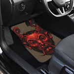 Red Devil Satan Print Front and Back Car Floor Mats