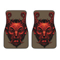 Red Devil Satan Print Front Car Floor Mats