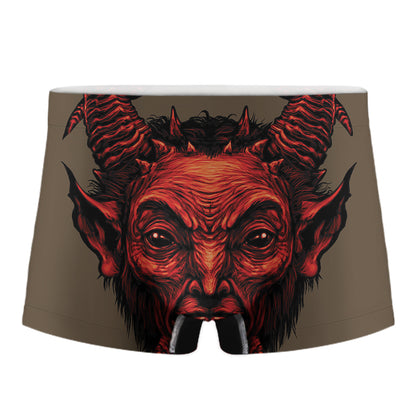 Red Devil Satan Print Men's Boxer Briefs
