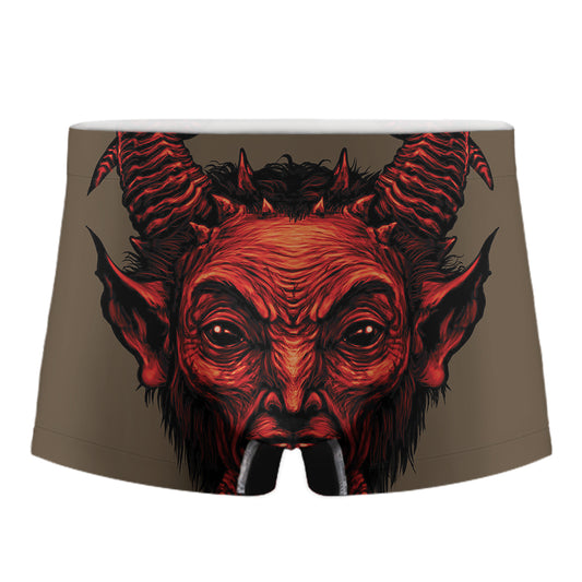 Red Devil Satan Print Men's Boxer Briefs