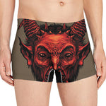 Red Devil Satan Print Men's Boxer Briefs