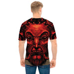 Red Devil Satan Print Men's T-Shirt