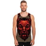 Red Devil Satan Print Men's Tank Top