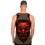 Red Devil Satan Print Men's Tank Top