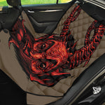 Red Devil Satan Print Pet Car Back Seat Cover