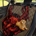 Red Devil Satan Print Pet Car Back Seat Cover