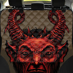 Red Devil Satan Print Pet Car Back Seat Cover