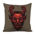 Red Devil Satan Print Pillow Cover