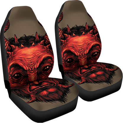 Red Devil Satan Print Universal Fit Car Seat Covers