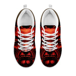 Red Devil Satan Print White Sneakers
