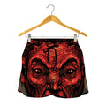 Red Devil Satan Print Women's Shorts