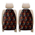 Red Dragon Lotus Pattern Print Car Seat Organizers