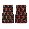 Red Dragon Lotus Pattern Print Front Car Floor Mats