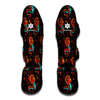 Red Dragon Lotus Pattern Print Muay Thai Shin Guard