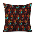 Red Dragon Lotus Pattern Print Pillow Cover