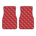 Red French Bulldog Pattern Print Front Car Floor Mats