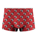 Red French Bulldog Pattern Print Men's Boxer Briefs