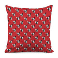 Red French Bulldog Pattern Print Pillow Cover