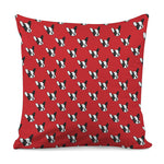 Red French Bulldog Pattern Print Pillow Cover