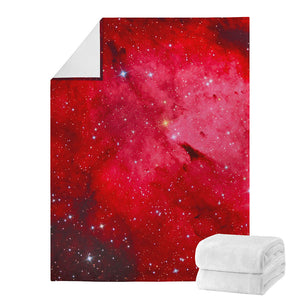 Red Galaxy Space Cloud Print Blanket