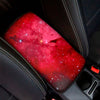 Red Galaxy Space Cloud Print Car Center Console Cover