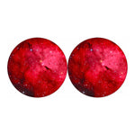Red Galaxy Space Cloud Print Car Coasters