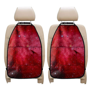 Red Galaxy Space Cloud Print Car Seat Organizers