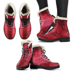 Red Galaxy Space Cloud Print Comfy Boots GearFrost
