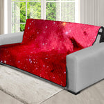 Red Galaxy Space Cloud Print Futon Protector