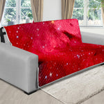 Red Galaxy Space Cloud Print Futon Protector