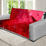 Red Galaxy Space Cloud Print Futon Protector