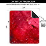 Red Galaxy Space Cloud Print Futon Protector