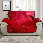 Red Galaxy Space Cloud Print Half Sofa Protector