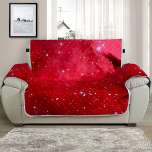 Red Galaxy Space Cloud Print Half Sofa Protector