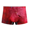 Red Galaxy Space Cloud Print Men's Boxer Briefs