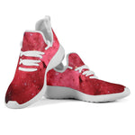 Red Galaxy Space Cloud Print Mesh Knit Shoes GearFrost