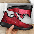 Red Galaxy Space Cloud Print Mesh Knit Shoes