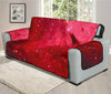 Red Galaxy Space Cloud Print Oversized Sofa Protector